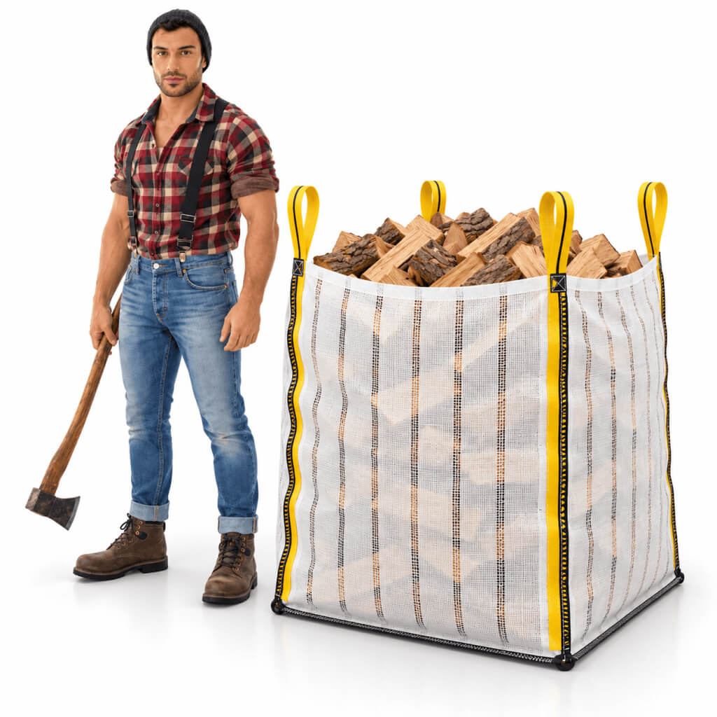 Belüfteter Brennholz Big Bag 1 m³