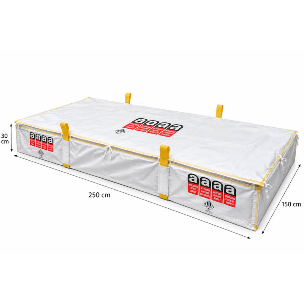 Asbest-Plattensack 250x150x30 cm